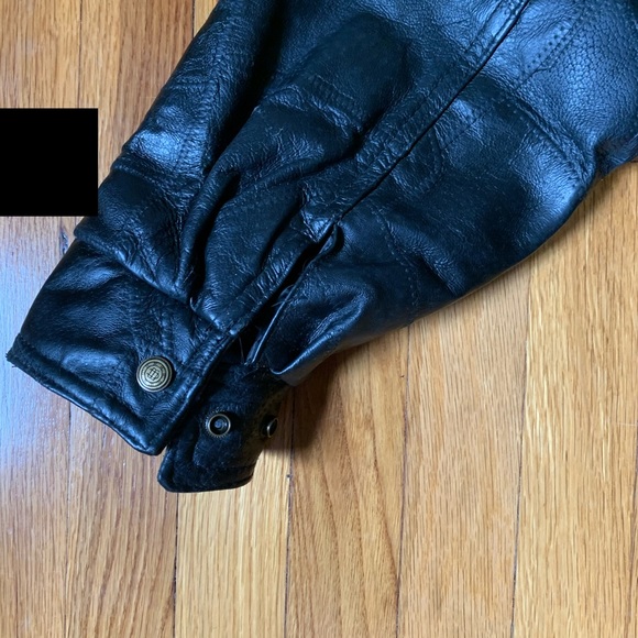 XXL Vintage Leather Jacket US Navy - Picture 9 of 11